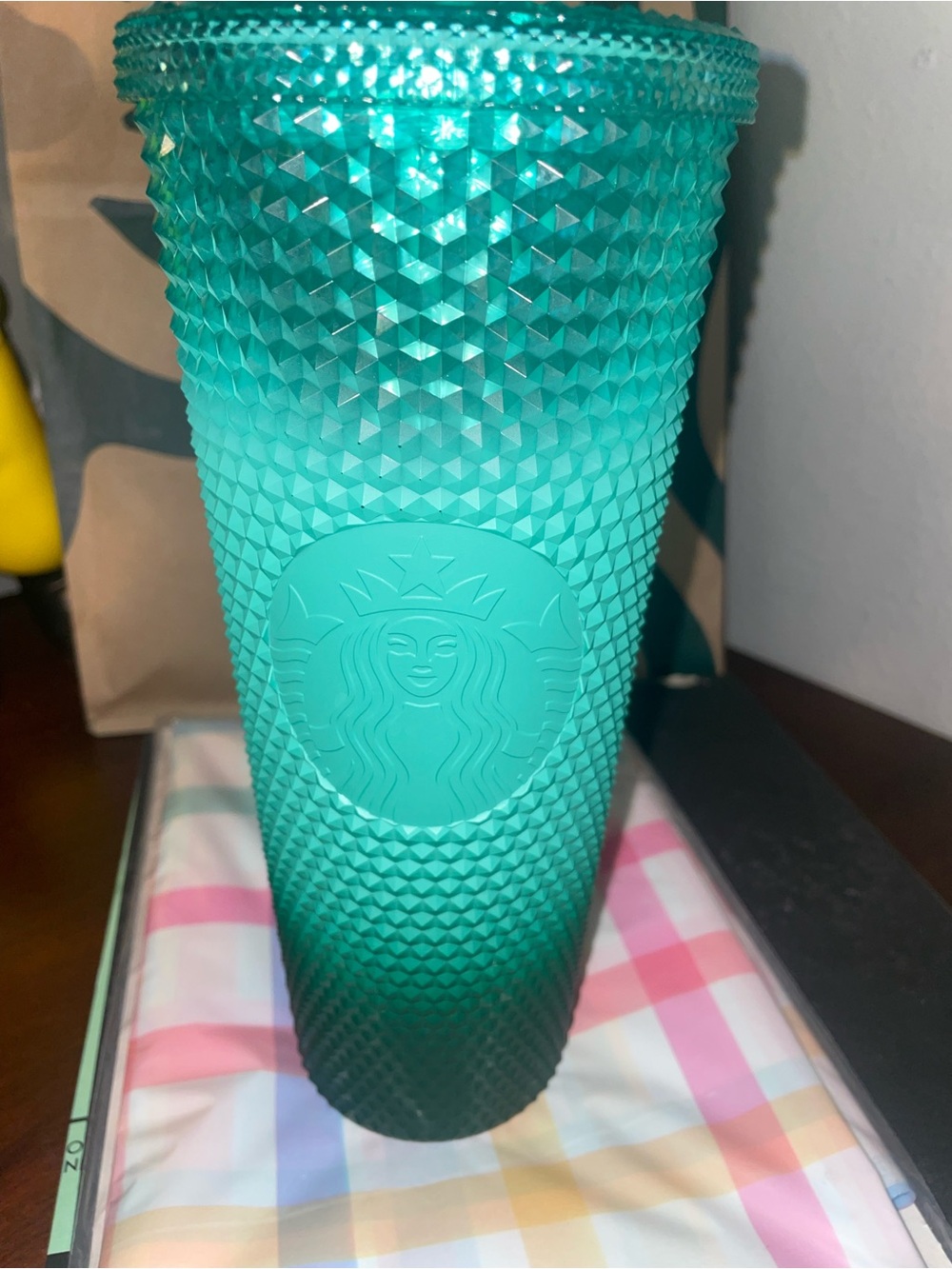 Starbucks Turquoise Textured Studded Tumbler